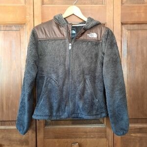 The North Face Denali Osito brown fuzzy hooded jacket